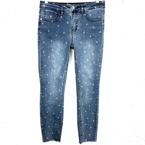 Tribal Jeans Womens Audrey Mid Rise Ankle Jegging Denim Jeans Sailboat Print 2 - Picture 1 of 9